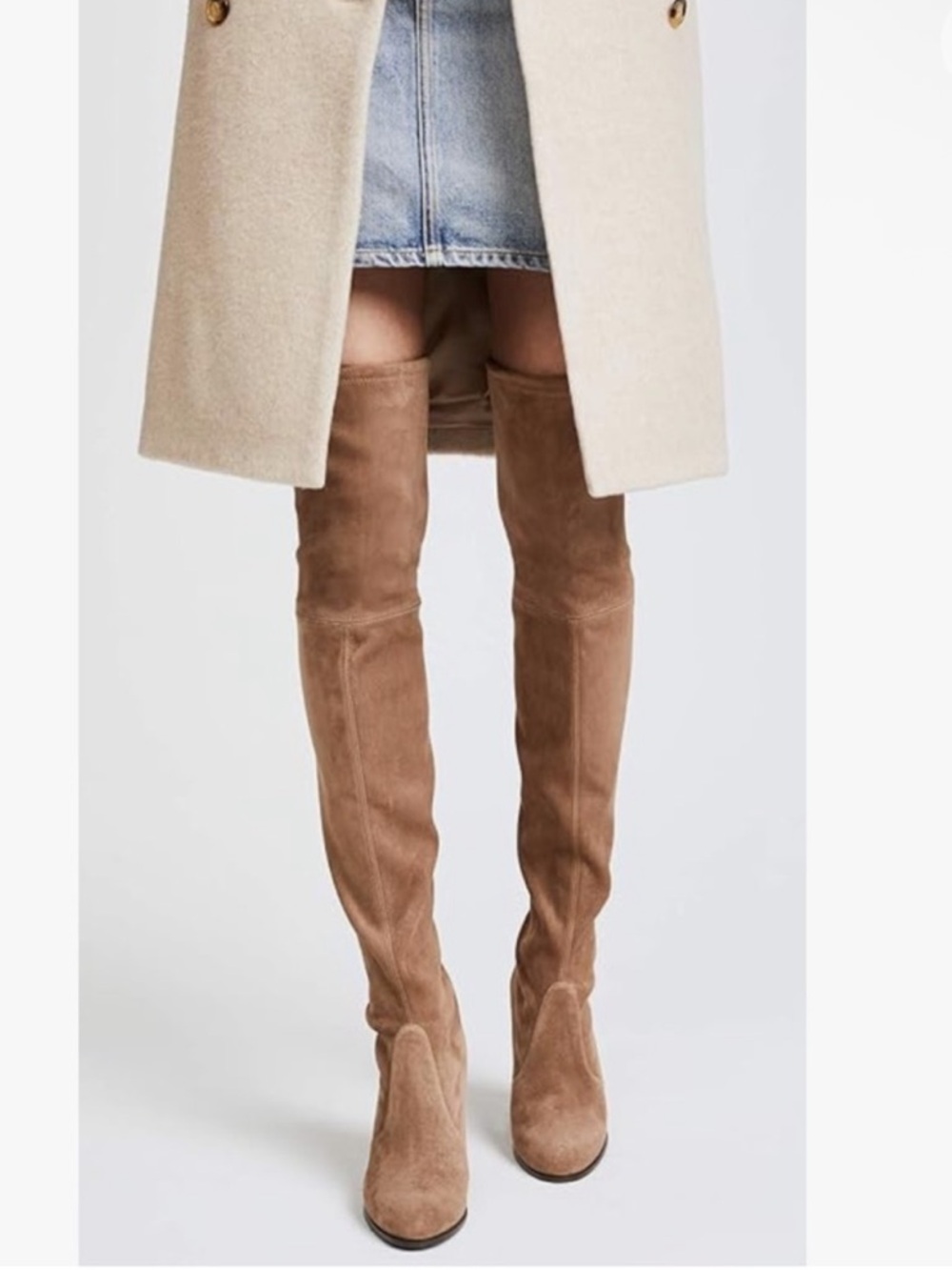 Stuart Weitzman Tall Suede Over-the-Knee Boots in Brown